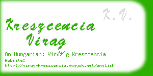 kreszcencia virag business card